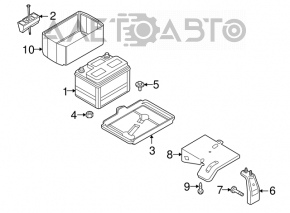 Suportul bateriei asamblat Mazda6 09-13 2.5