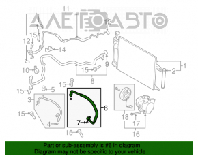 Furtun de aer condiționat din fier/cauciuc pentru Mazda6 09-13 2.5