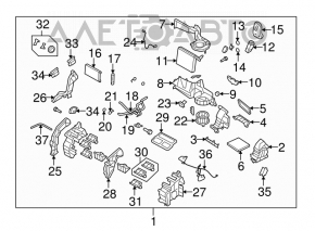 Actuator motor pentru ventilatorul de încălzire Mazda6 09-13