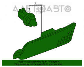 Reflectorul de colț al barei de protecție față stânga Mazda6 09-13, nou, original OEM