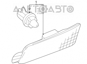 Reflectorul de colț al barei de protecție față stânga Mazda6 09-13, nou, original OEM