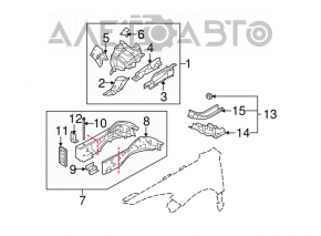 Partea din față stânga Mazda6 09-13.