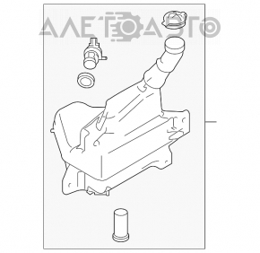 Rezervorul de spălare a parbrizului Mazda6 09-13 fără capac și senzor.
