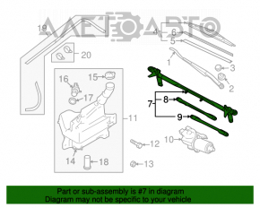 Trapezul de curățare a parbrizului cu motor pentru Mazda6 09-13