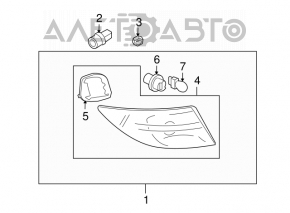 Lampa exterioară aripă stângă Mazda6 09-13 SUA