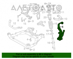 Цапфа со ступицей передняя правая Mazda6 09-13