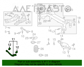 Maneta transversală superioară spate stânga Mazda6 09-13