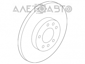 Placă de frână față stânga Mazda6 09-13 300/25mm ruginită