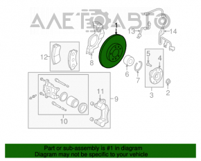 Placă de frână față dreapta Mazda6 09-13