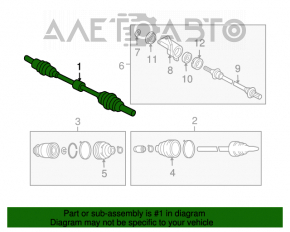 Ax cu came pentru roata din față dreapta Mazda6 09-13 2.5