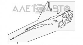 Замок двери задней левой Mitsubishi Galant 04-12