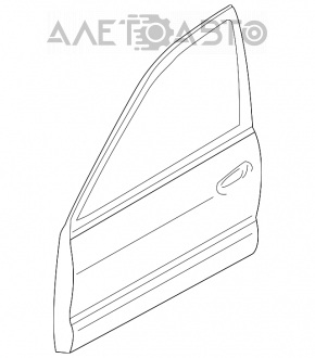 Дверь голая передняя левая Mitsubishi Galant 07-12 рест серебро