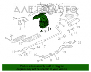 Colector de evacuare cu catalizator pentru Mitsubishi Galant 04-12