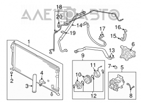 Трубка кондиционера железо, резина, короткий Mitsubishi Galant 04-12