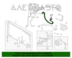 Трубка кондиционера железо, резина, короткий Mitsubishi Galant 04-12