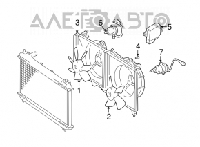 Difuzorul capacului radiatorului gol Mitsubishi Galant 04-12