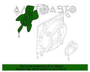 Paletele ventilatorului de răcire stânga Mitsubishi Galant 04-12