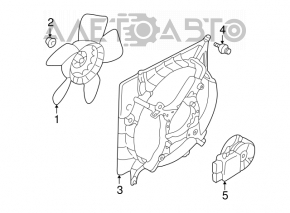 Paletele ventilatorului de răcire stânga Mitsubishi Galant 04-12