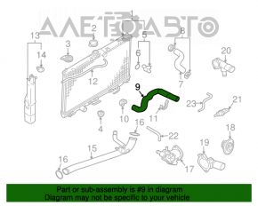 Патрубок охлаждения нижний Mitsubishi Galant 04-12