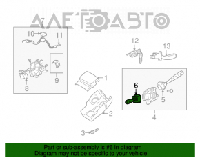 Comutatorul de sub volan stânga Mitsubishi Galant 04-12 nou OEM original