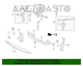 Grila amplificatorului de bara fata stanga Mitsubishi Galant 04-12