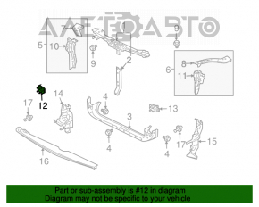 Grila amplificatorului de bara fata dreapta Mitsubishi Galant 04-12