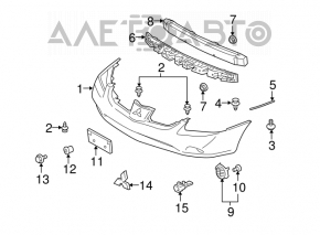 Абсорбер переднего бампера Mitsubishi Galant 04-12