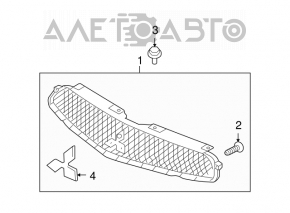 Emblema grilei radiatorului Mitsubishi Galant 04-06 pre-facelift