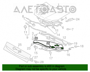 Опора упор капота Mitsubishi Galant 04-12