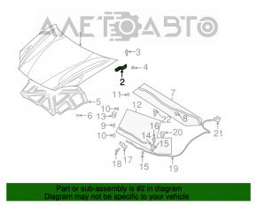 Петля капота правая Mitsubishi Galant 04-12