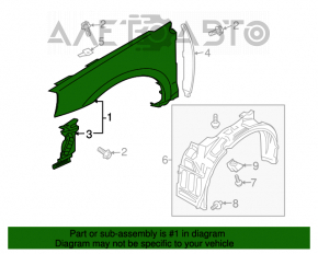 Aripa din față stânga Mitsubishi Galant 04-12