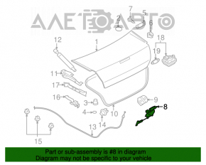 Capacul portbagajului Mitsubishi Galant 04-12