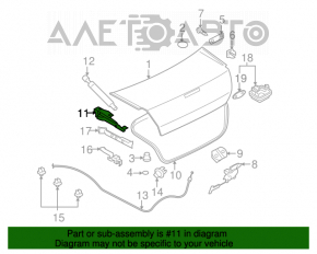 Buclea capacului portbagajului dreapta Mitsubishi Galant 04-12