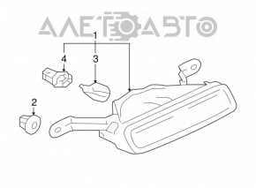 Semnal de oprire Mitsubishi Galant 04-12 zgârieturi