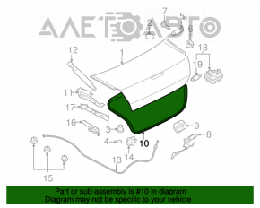 Уплотнитель крышки багажника Mitsubishi Galant 04-12