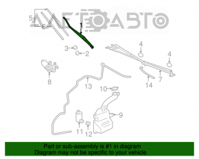 Frânghie de ștergător dreapta Mitsubishi Galant 04-12