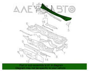 Grila stergatoarelor din plastic pentru Mitsubishi Galant 04-12