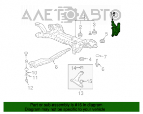 Capacul frontal dreapta Mitsubishi Galant 04-12