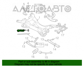 Capacul de protecție a suspensiei spate, stânga față, Mitsubishi Galant 04-12