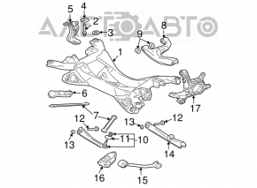 Подрамник задний Mitsubishi Galant 04-12 потресканы 4 С/Б