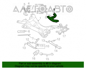 Maneta superioară din spate dreapta Mitsubishi Galant 04-12