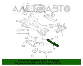 Maneta longitudinală spate stânga Mitsubishi Galant 04-12