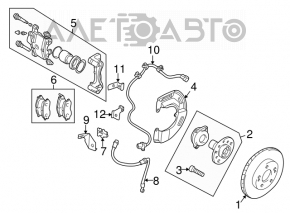 Suportul din față dreapta pentru Mitsubishi Galant 04-12.