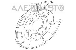 Кожух тормозного диска задний левый Mitsubishi Galant 04-12