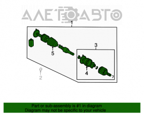 Ax cu roți față dreapta Mitsubishi Galant 04-12