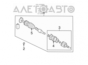 Ax cu roți față stânga Mitsubishi Galant 04-12