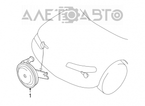 Semnalul scăzut Mitsubishi Galant 04-12 tip 2, fără suport.