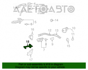 Ограничитель двери задней правой Toyota Prius 20 04-09