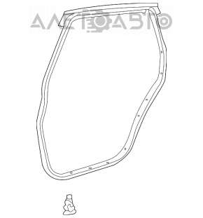 Garnitura ușii din spate stânga Toyota Prius 2004-2009