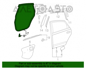 Ручка двери внутренняя задняя левая Toyota Prius 20 04-09